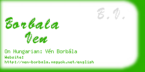 borbala ven business card