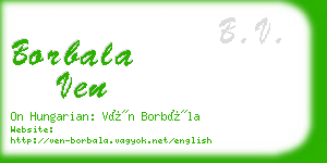 borbala ven business card